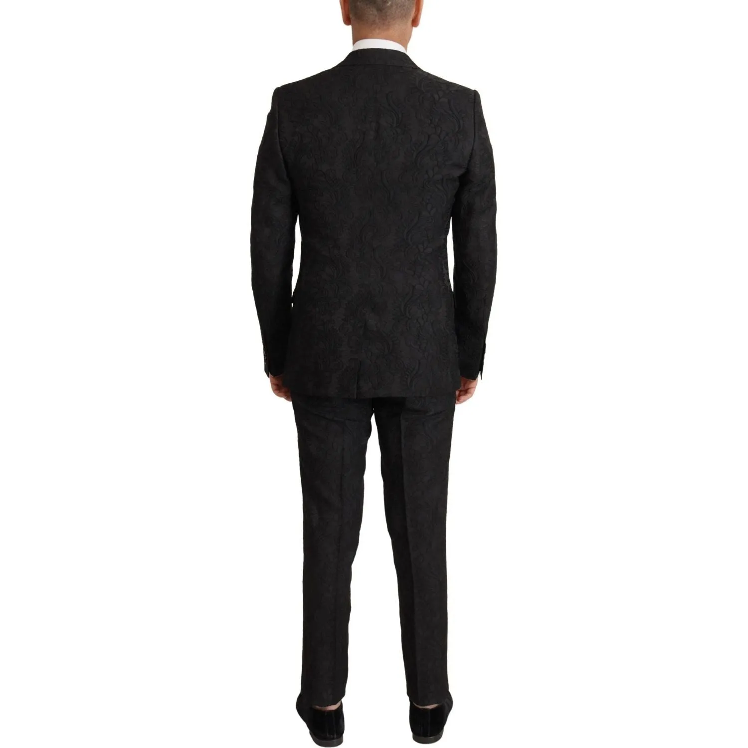 Dolce & Gabbana Glittering Black Martini Suit Set