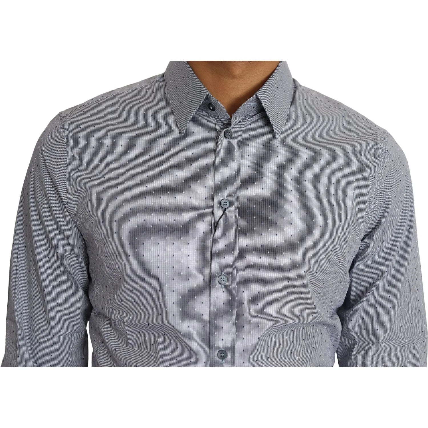 Dolce & Gabbana Sicilia Slim Fit Polka Dot Cotton Blend Shirt