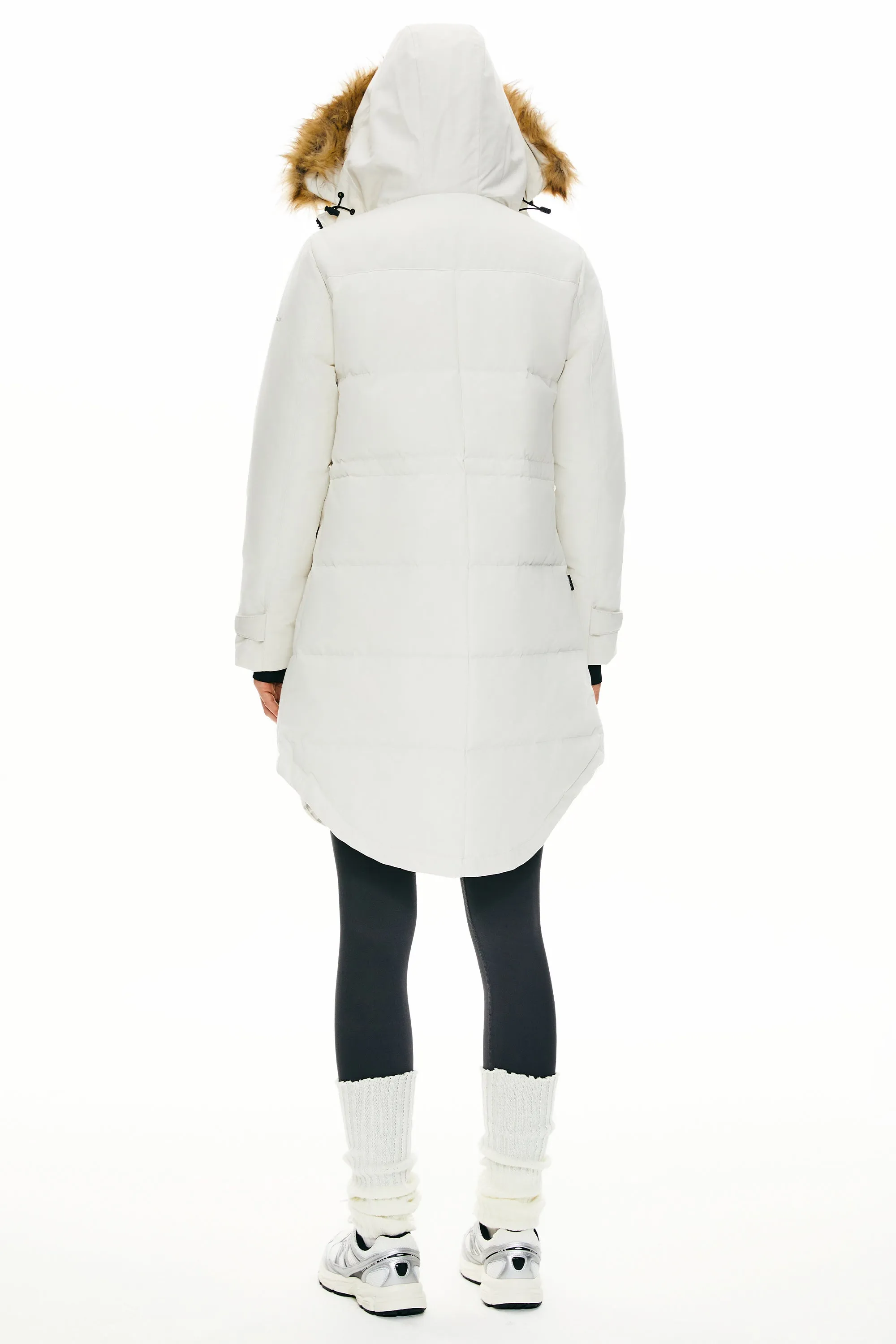 Drawstring Hooded Thickened Down Coat