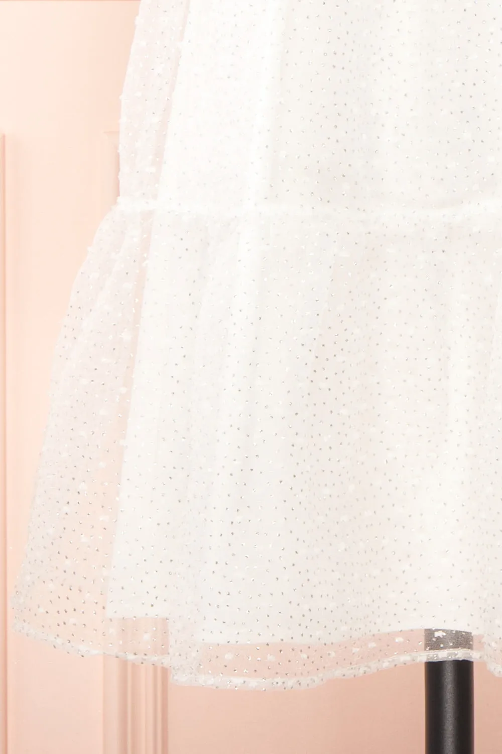 Eoya | White Sparkly Babydoll Dress