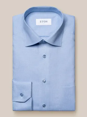 ETON Cutaway Long Sleeve Shirt Single Cuff Contemporary Fit LIGHT BLUE