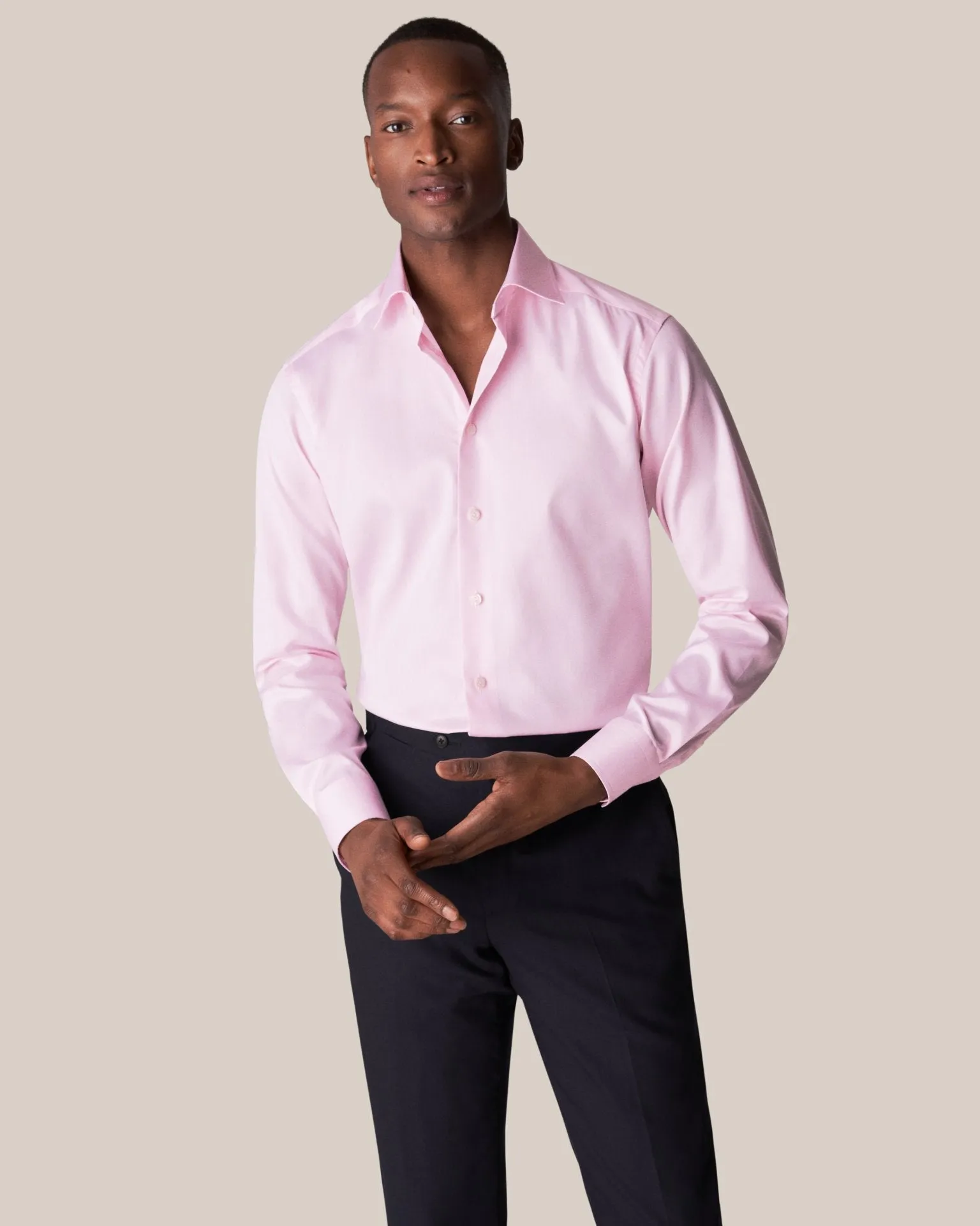 ETON plain buttoned shirt light pink SC-CONTEMPORARY FIT