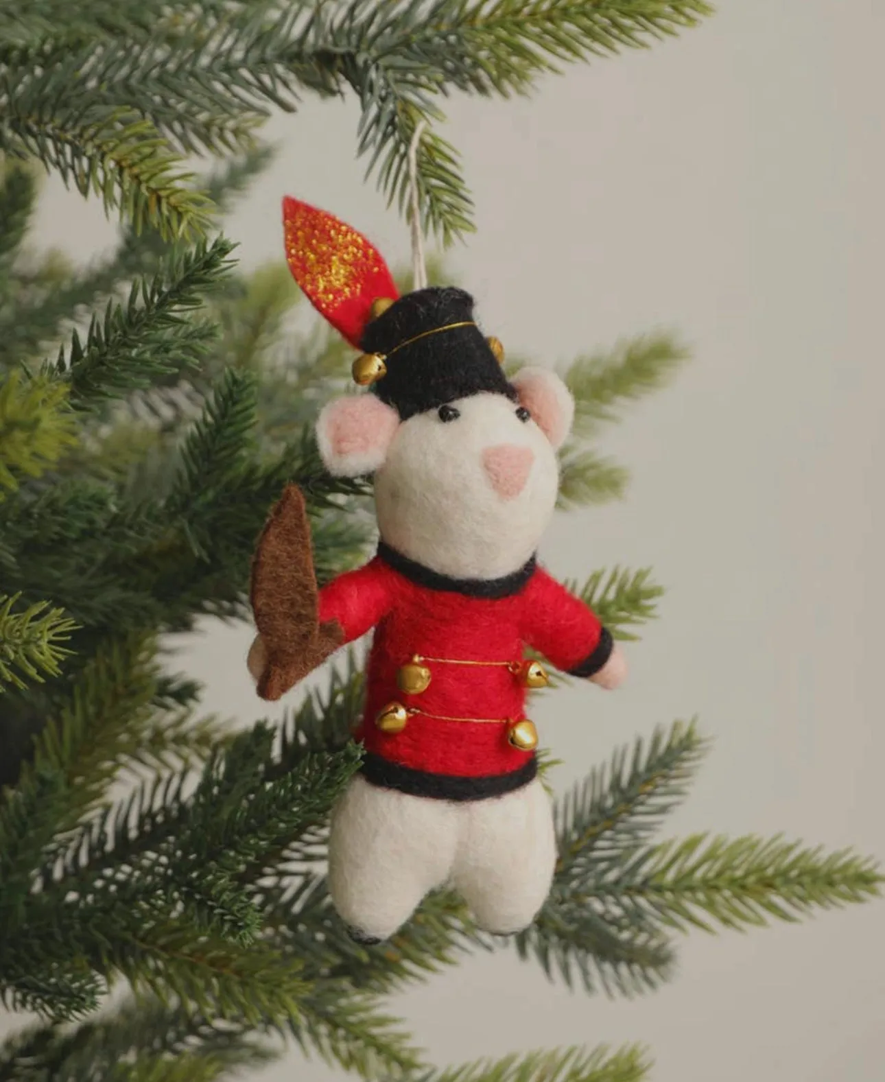 Felt Soldier Mouse Ornament