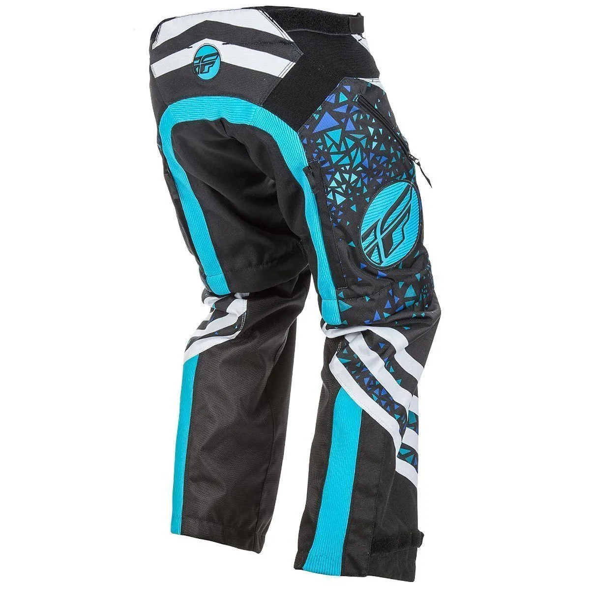 Fly Racing Kinetic Youth Girls Blue/Black Over-The-Boot Motocross Pants