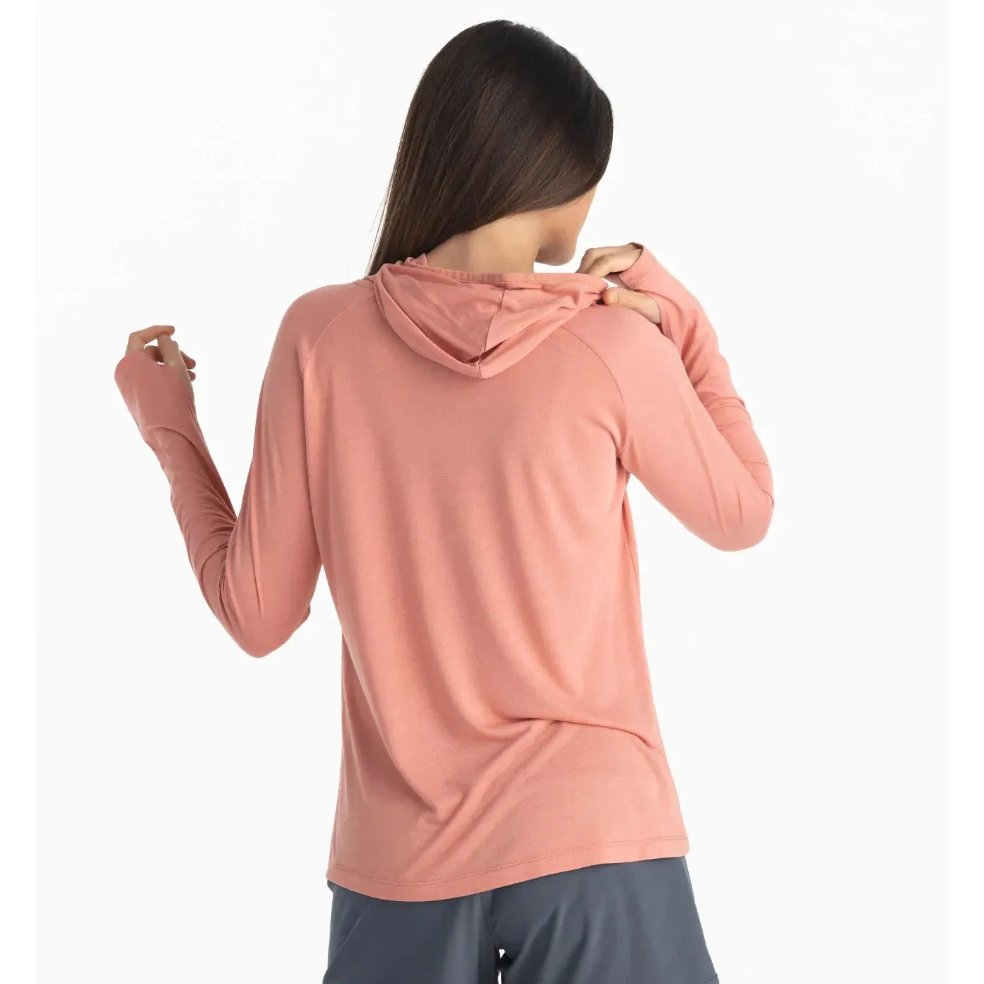 Free Fly Women's Bamboo Lightweight Hoodie II in Bright Clay