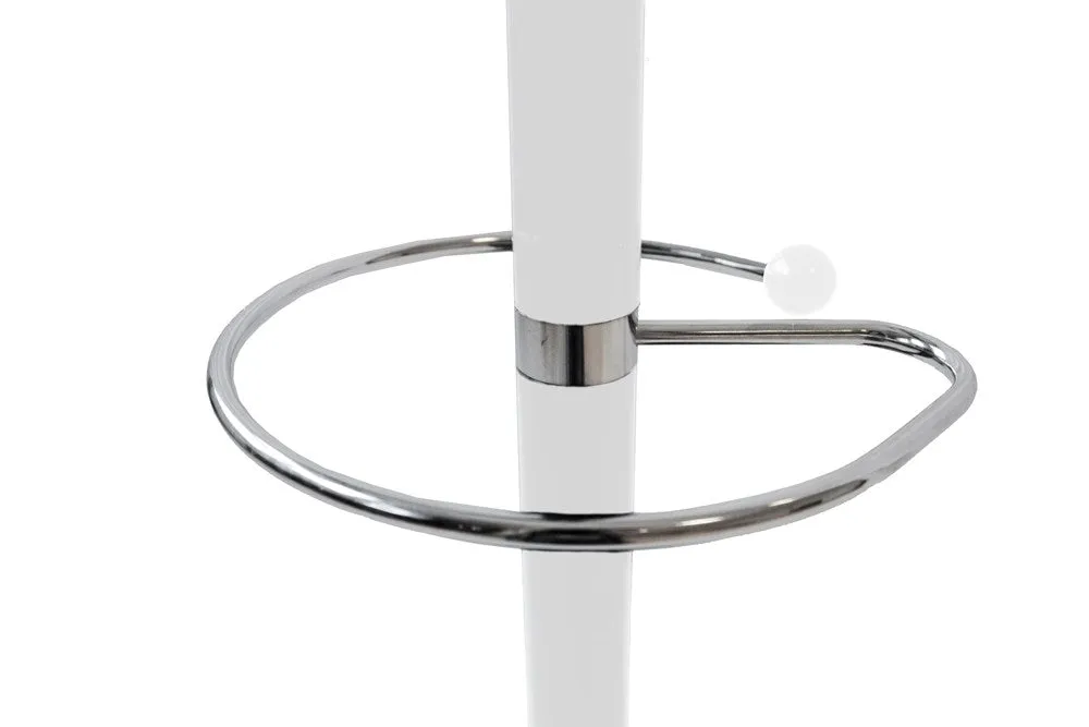 FREWSTANDING ROTARY METAL HANGER GLAMOR WHITE GLOSS MARBLE BASE