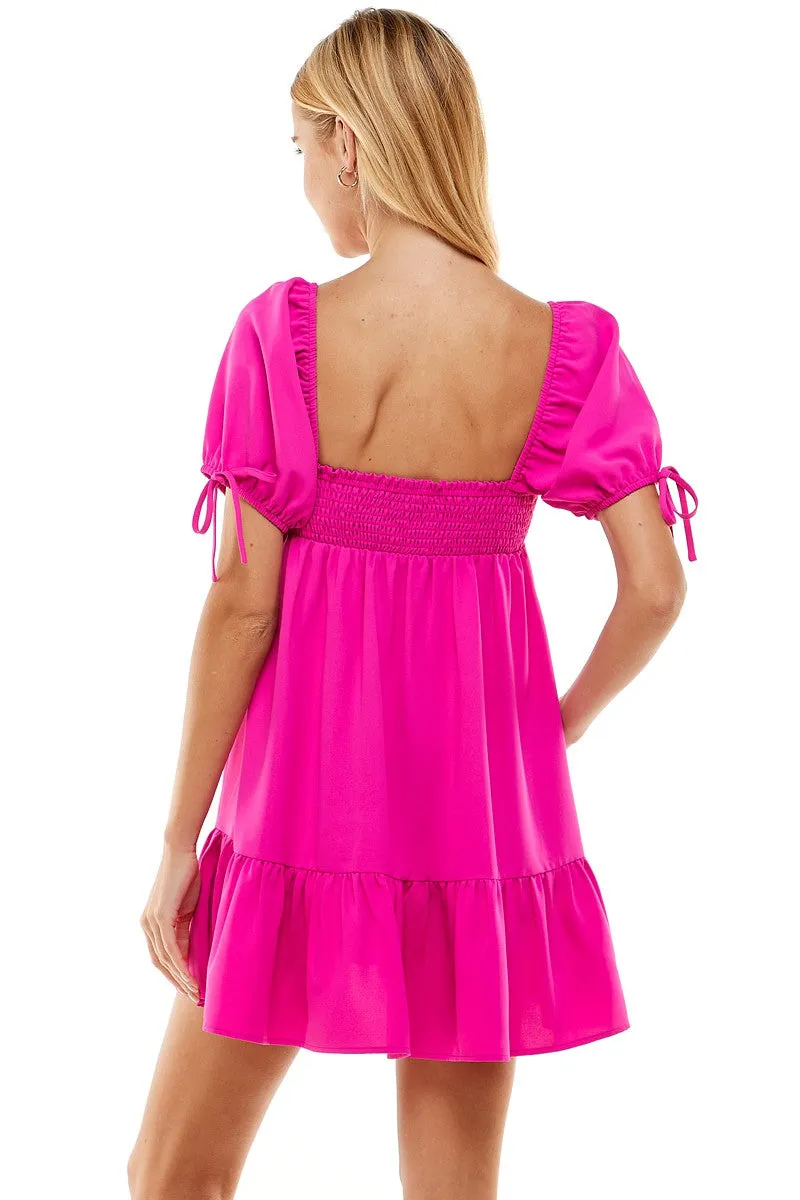 Fuchsia Babydoll Dress