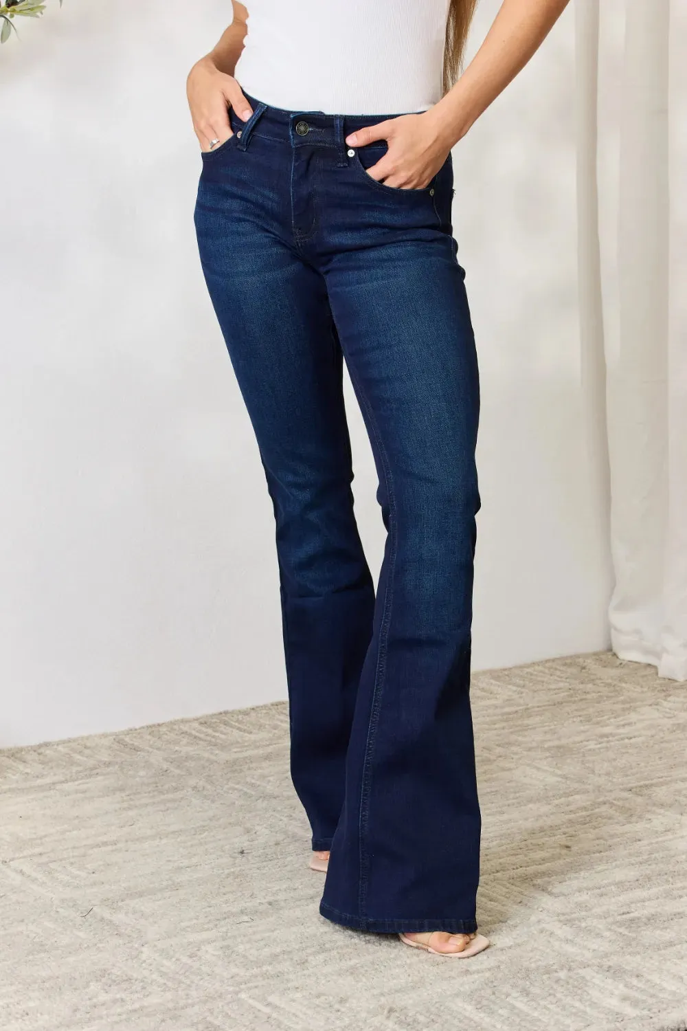 Full Size Mid Rise Flare Jeans