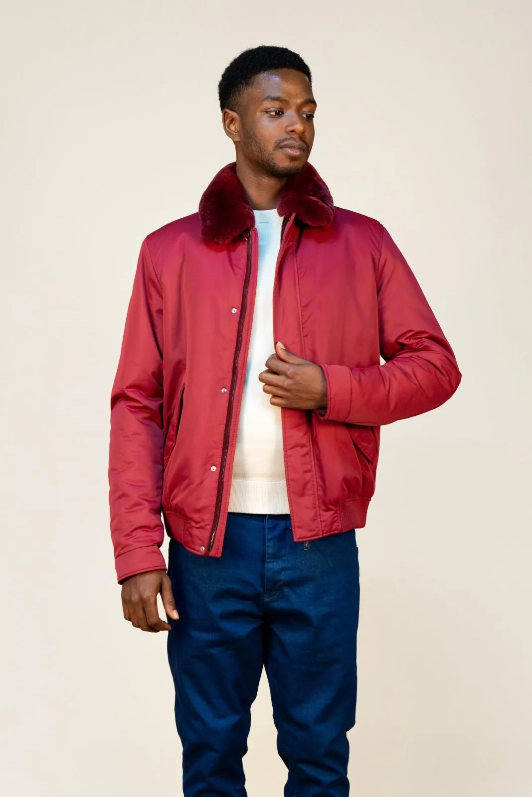 Garnet Luxe Bomber Jacket