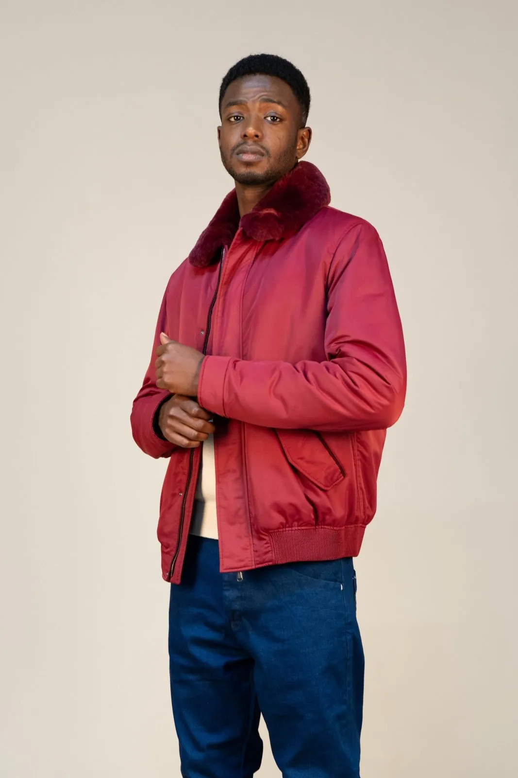 Garnet Luxe Bomber Jacket