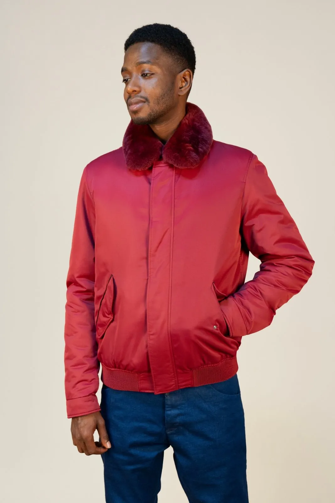 Garnet Luxe Bomber Jacket