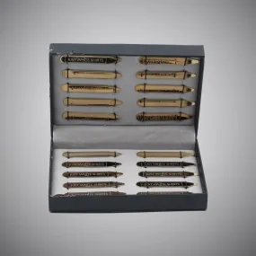 Gold Chrome Finish Stainless Steel 20 Piece Collar Stay Box Set