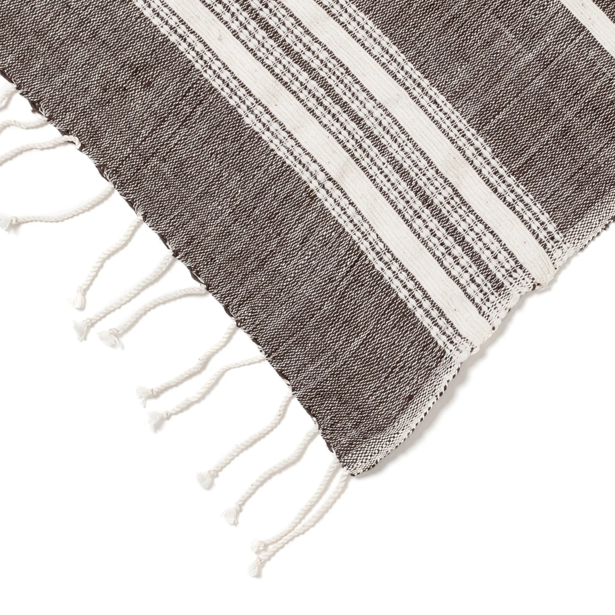 Gray Striped Hand Towel