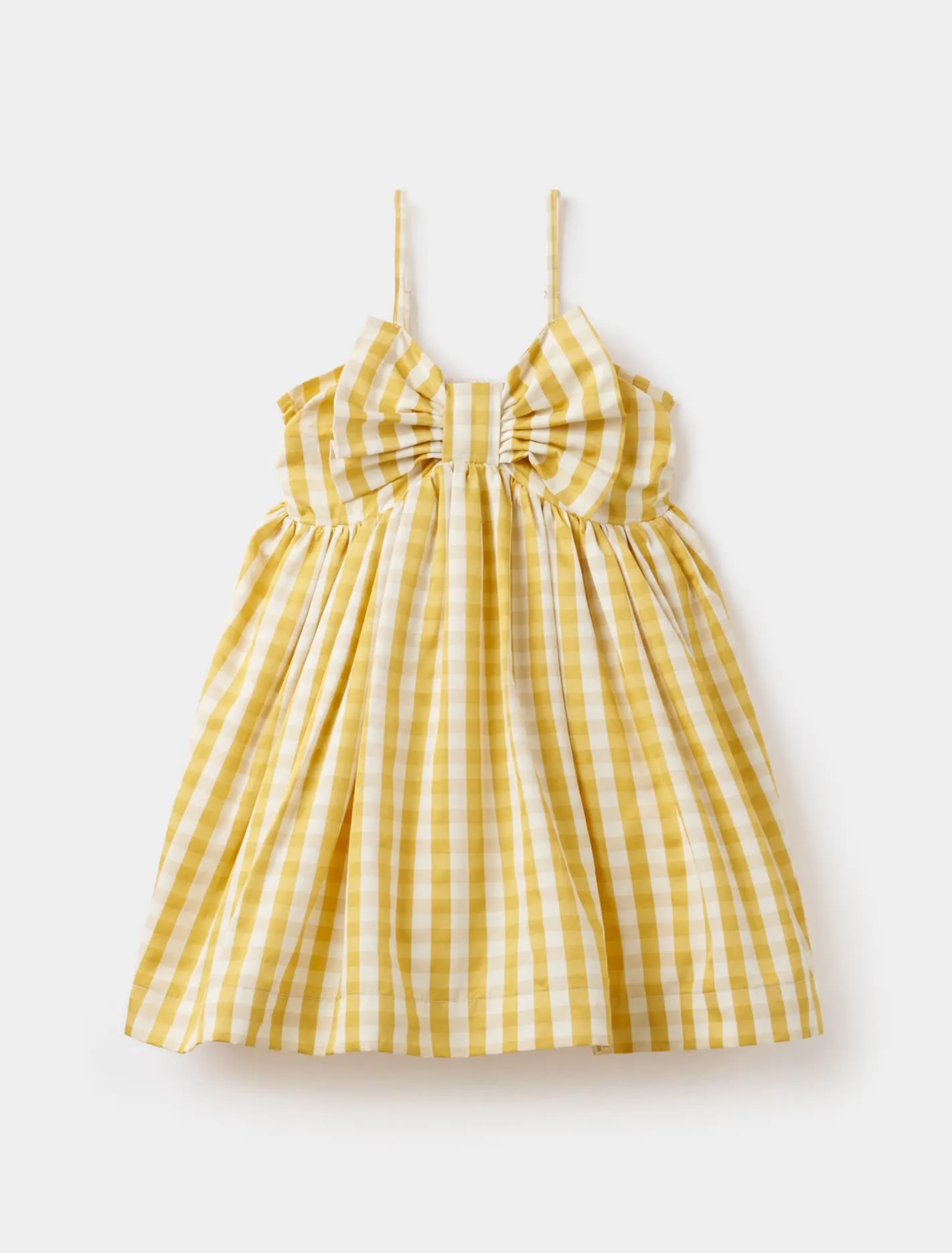 Helena Bow Gingham Girls Dress