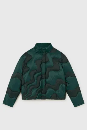 Hokusai Puffer Jacket - Smoke Green