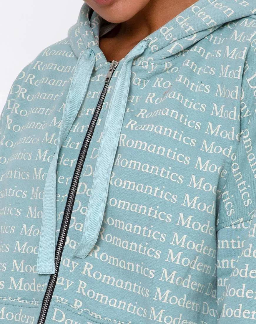 Hollack Hoody in Modern Day Romantics Seafoam