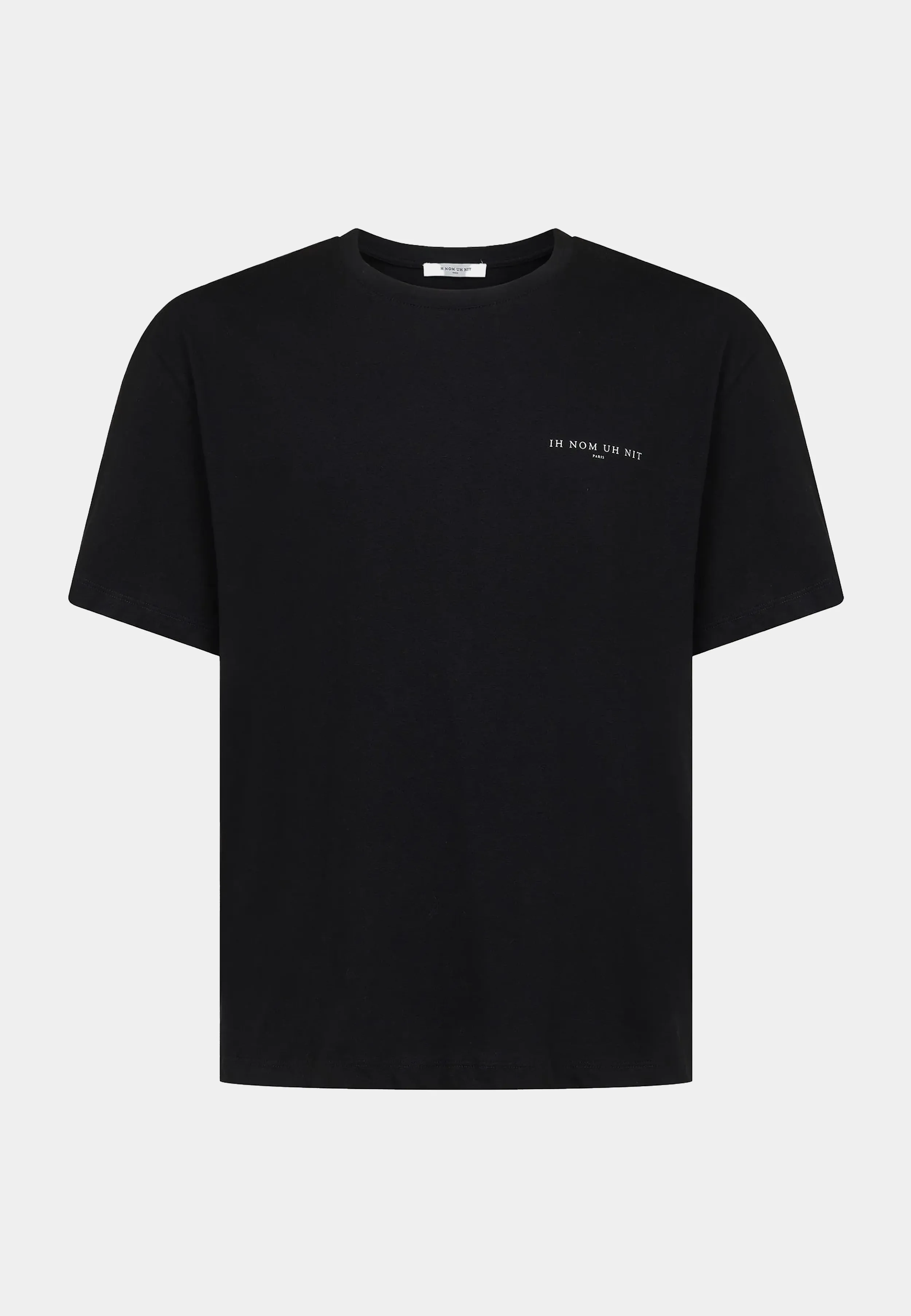 Ih Nom Uh Nit T-Shirt With Small Logo On Front - Intl Match Print On Back Black