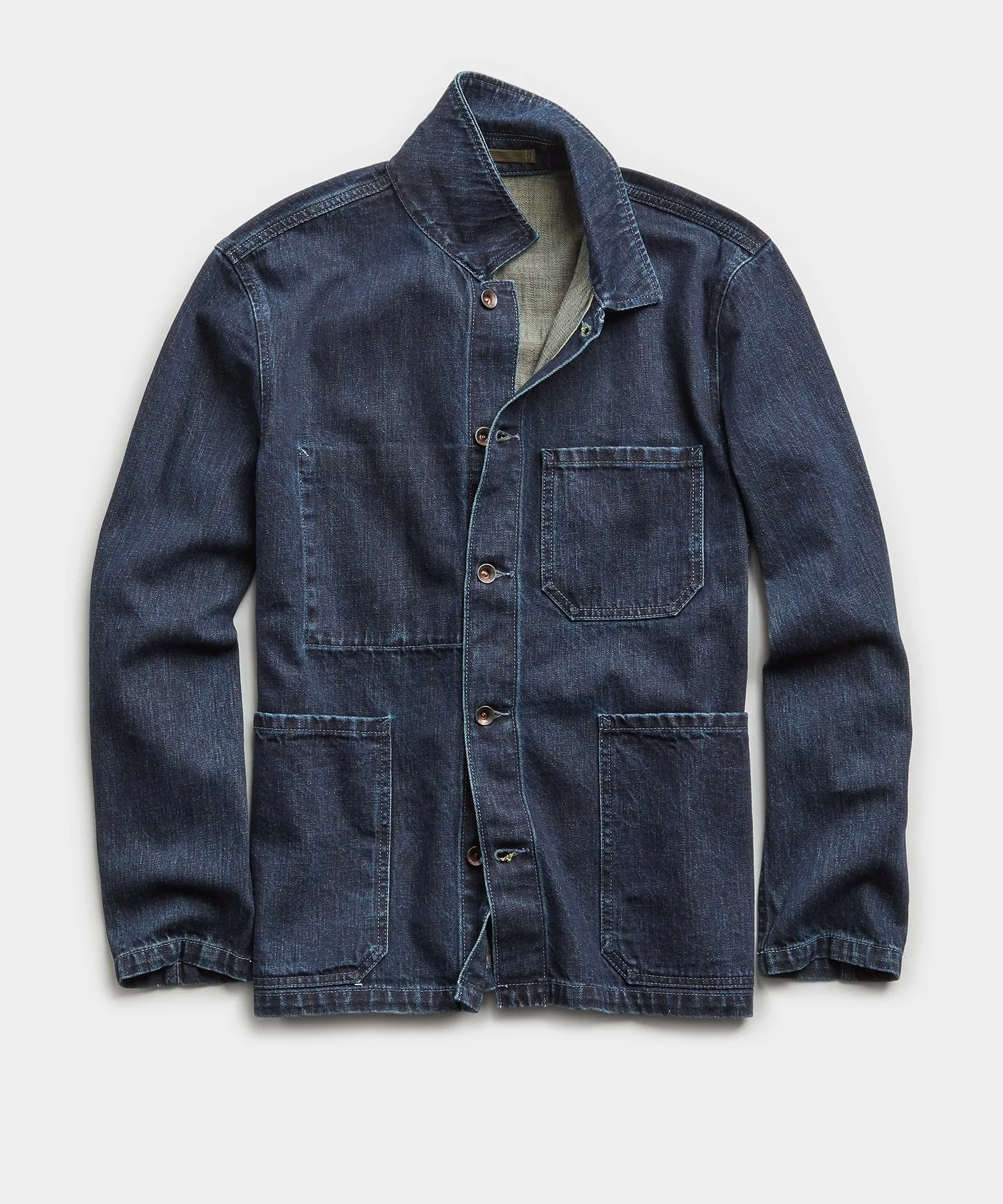 Japanese Indigo Rinse Chore Coat