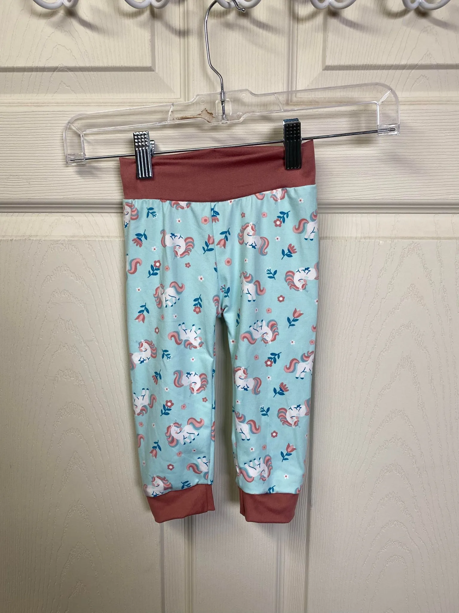 KIDS- floral unicorn joggers