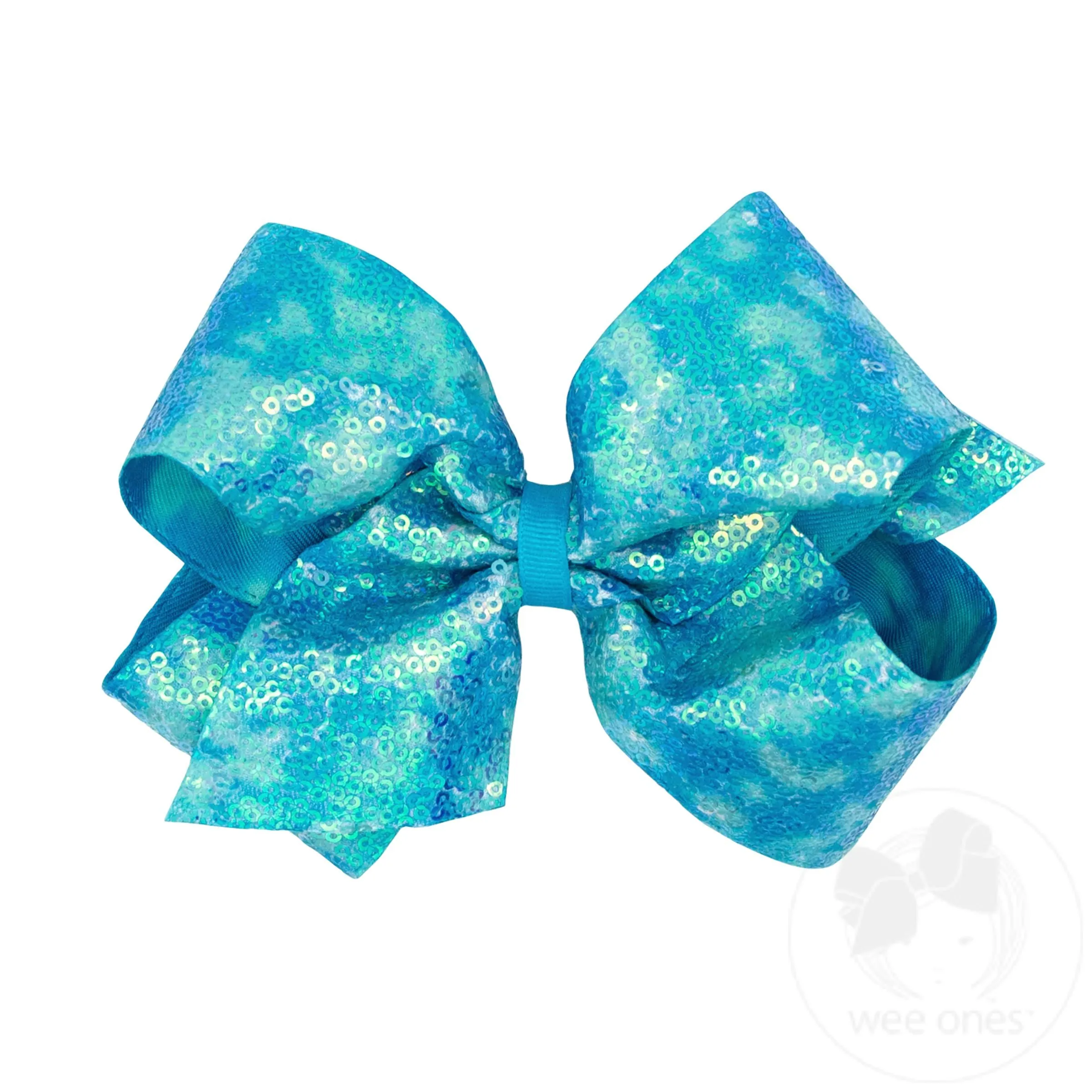 King Tie Dye Ombre Sequined Bows