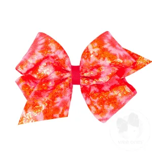 King Tie Dye Ombre Sequined Bows