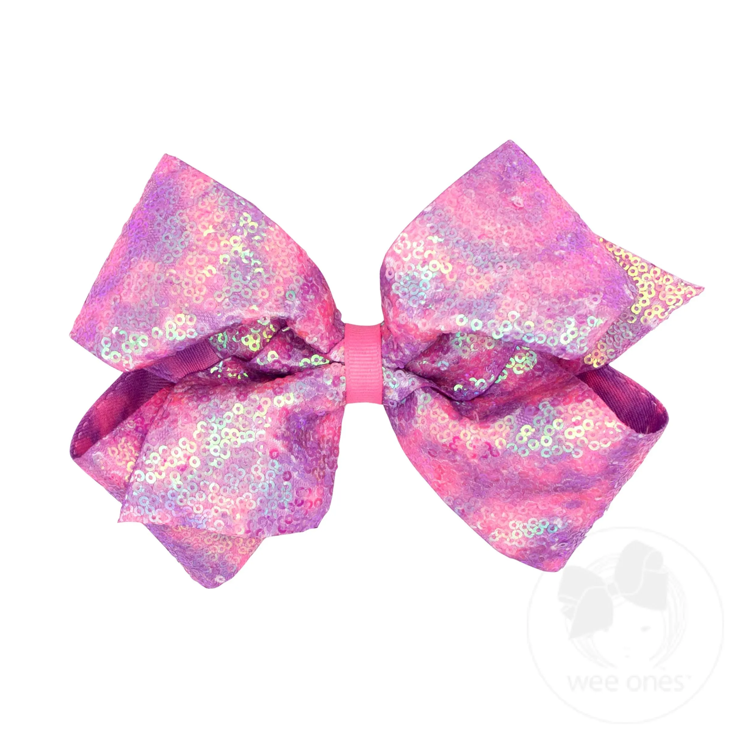 King Tie Dye Ombre Sequined Bows