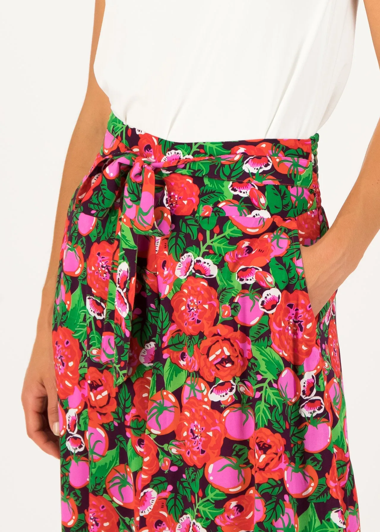 Kleurrijke broek met brede tailleband | Blutsgeschwister flotte culottes hot house