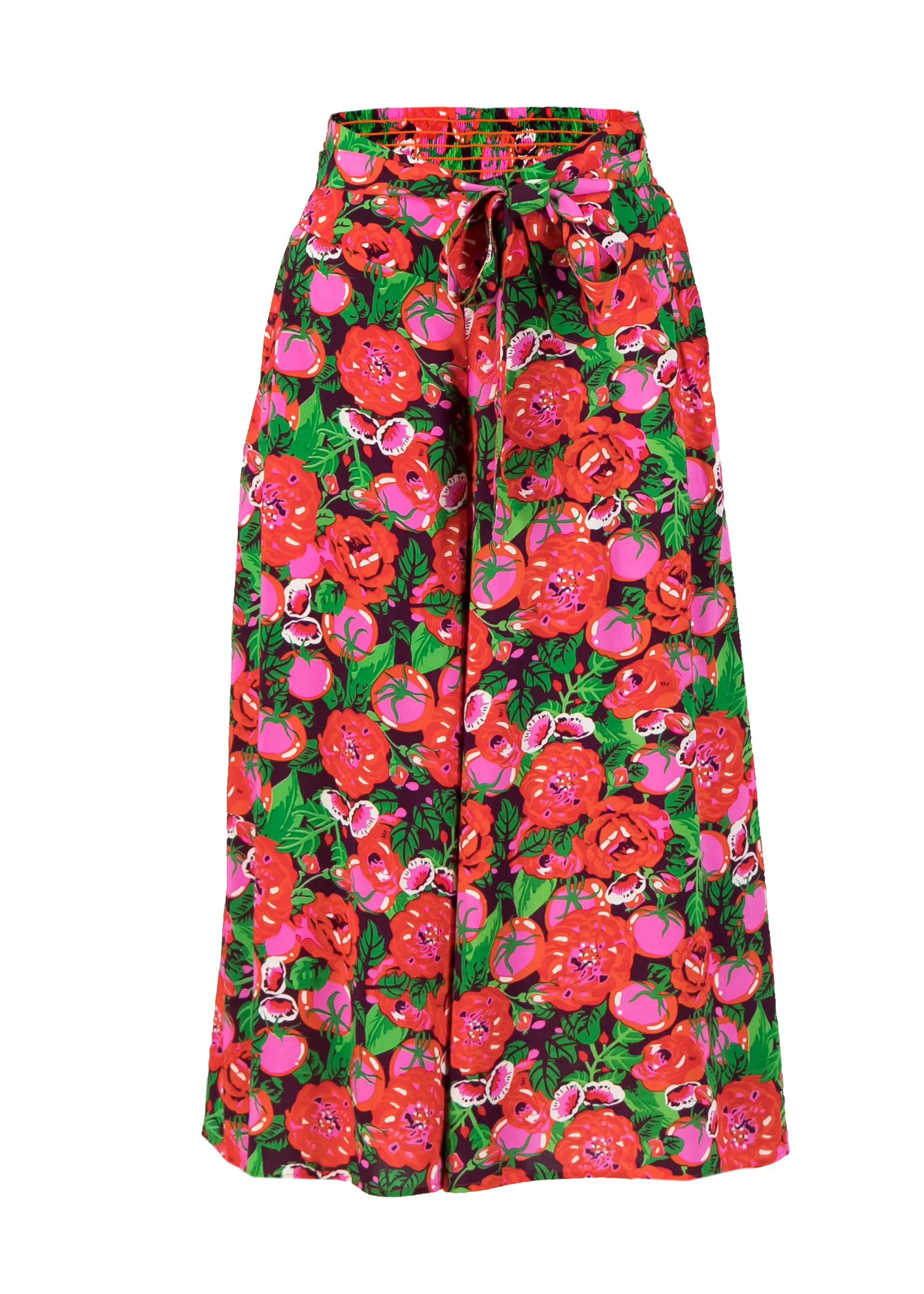 Kleurrijke broek met brede tailleband | Blutsgeschwister flotte culottes hot house