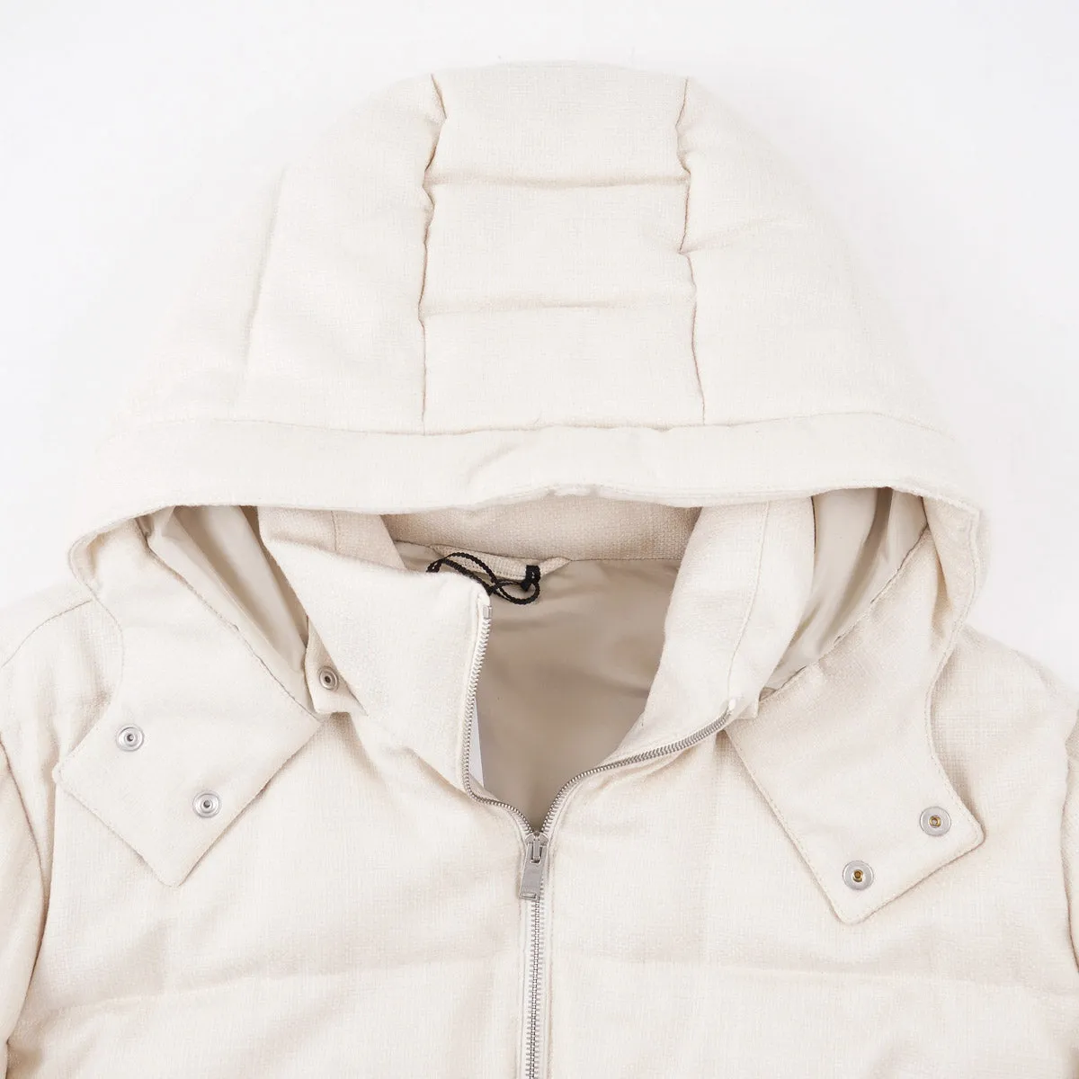 Lardini Wool-Silk Down Puffer Jacket