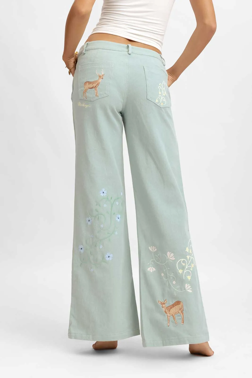 Lauren Embroidered Pants / Enchantment FINAL SALE