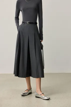 LILY Wool-Blend A-Line Culottes