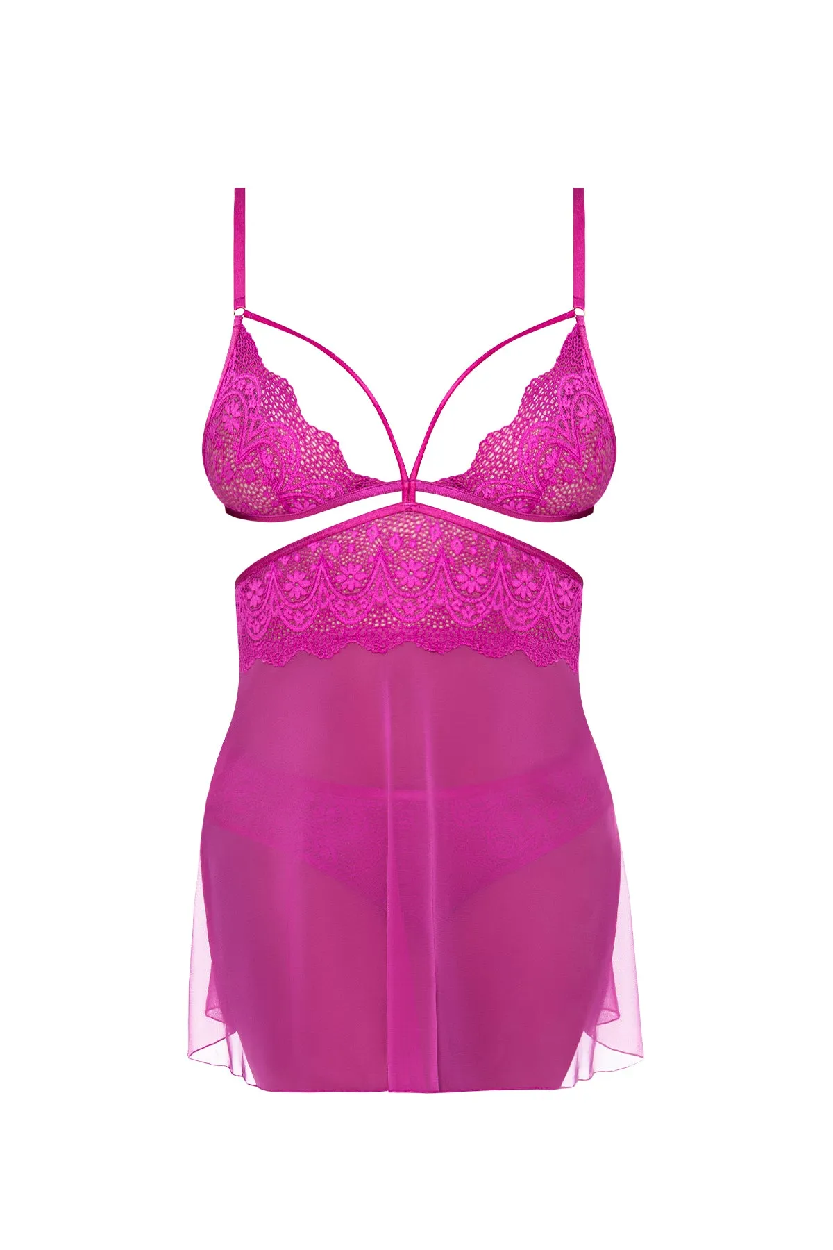 Magic Silk Berrylicious Babydoll & Panty Set Raspberry