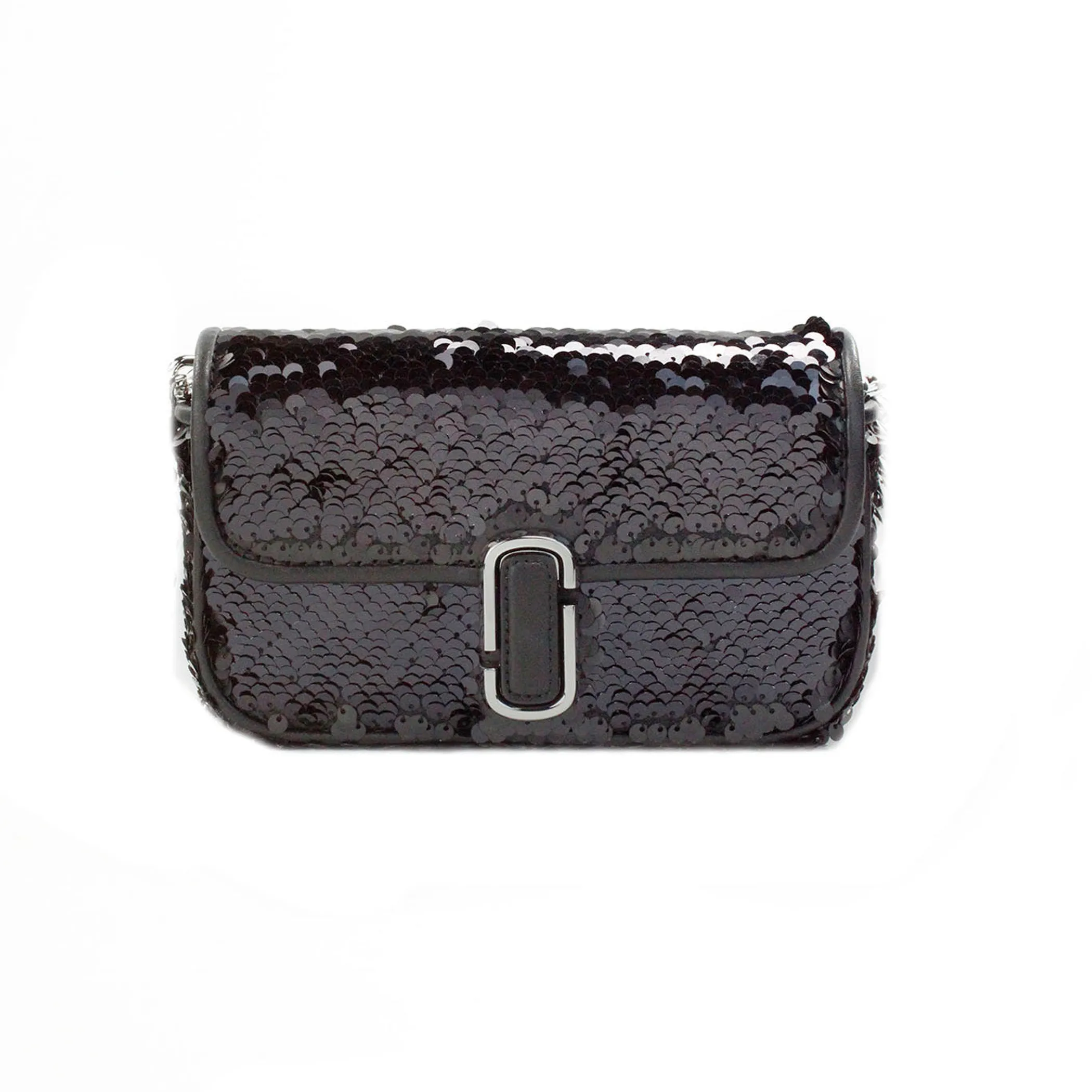 Marc Jacobs The Mini J Marc Shoulder Black Sequined Bag