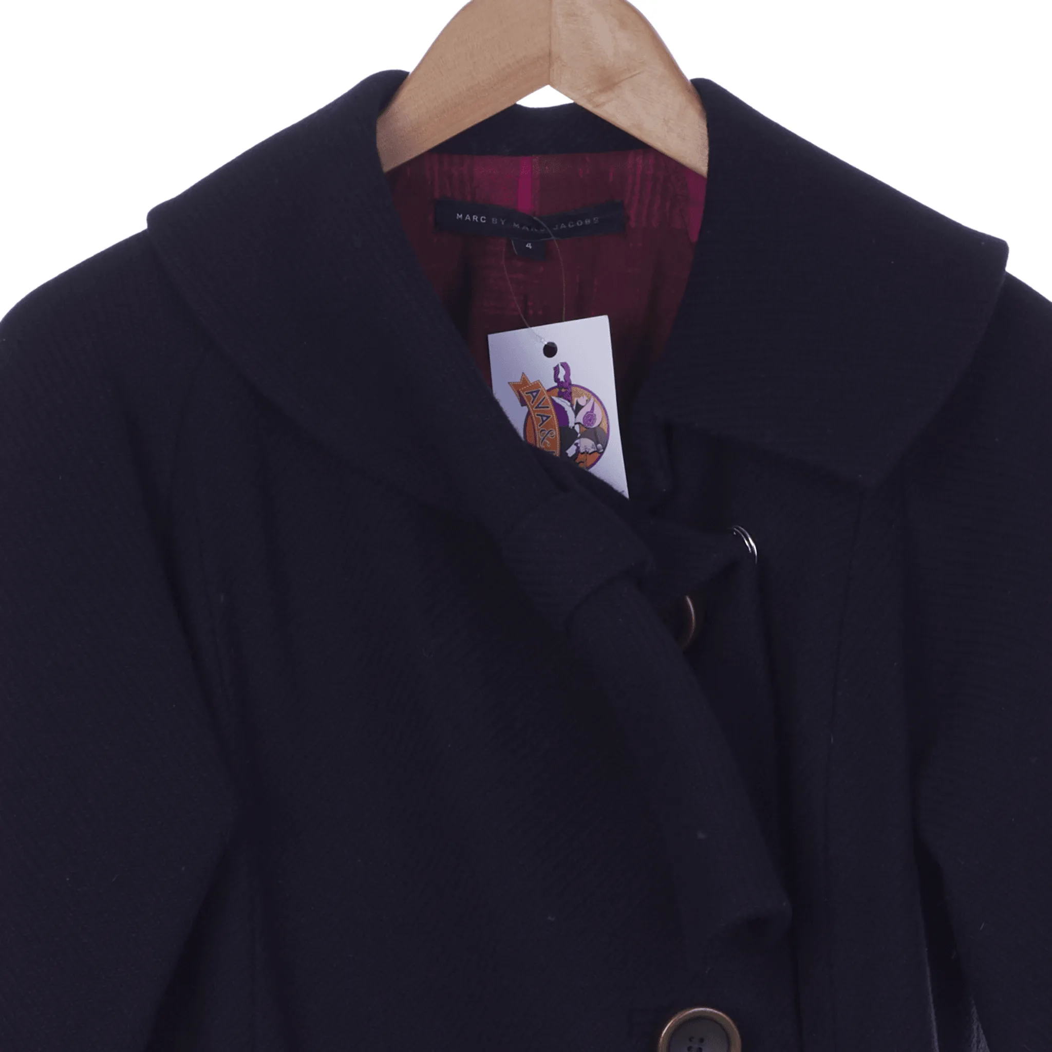 Marc Jacobs Wool Navy Long Sleeved Coat UK Size 10.