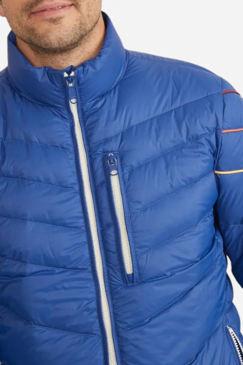 Marine Layer Archive Puffer Fz Mock Jacket Mazarine Blue