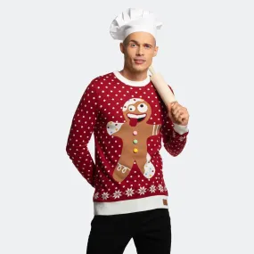 Men's Gingerbread Christmas Jumper