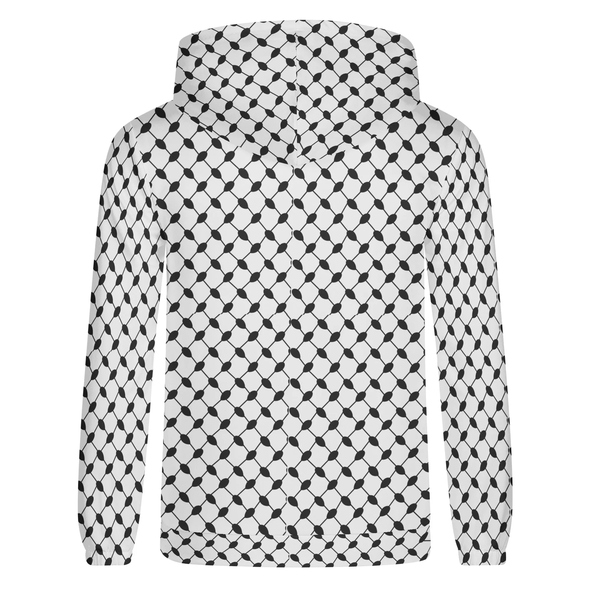 Mens Lightweight Hoodie Sweatshirt - Palestine keffiyeh