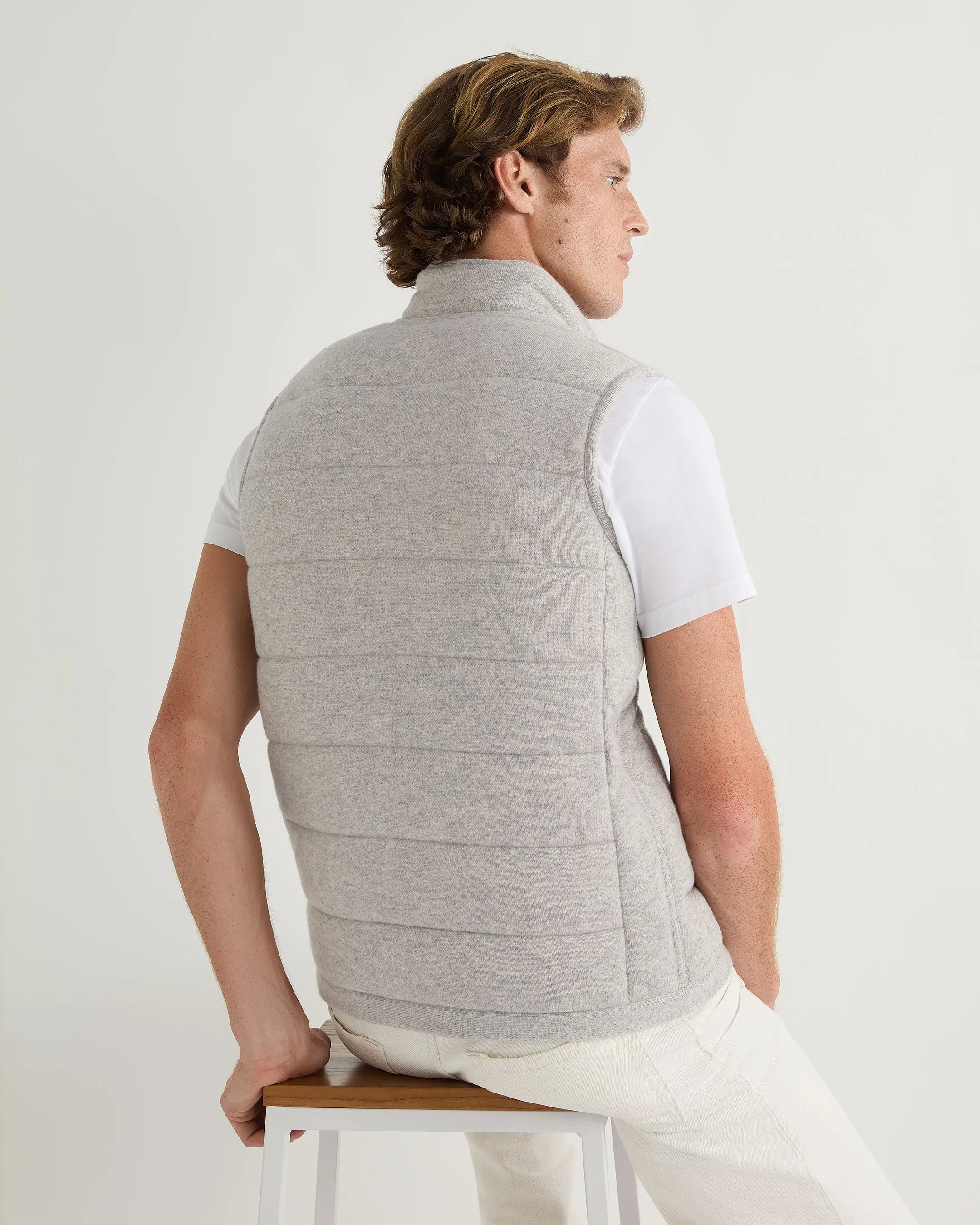 Men's Mall Cashmere Gilet Fumo Grey