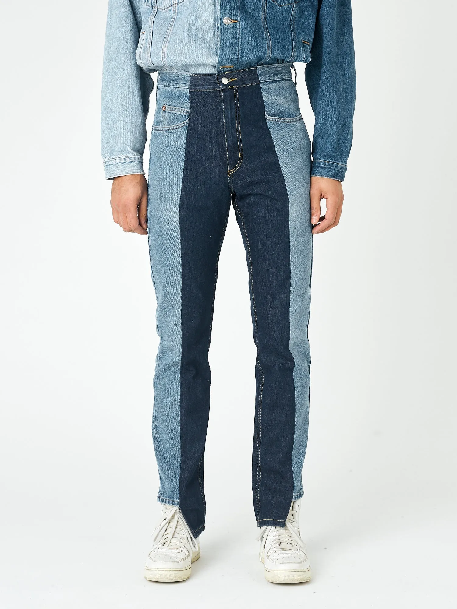 Men's Straight Leg Jean Light/Dark Blue