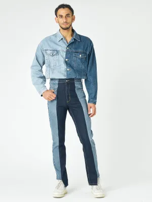 Men's Straight Leg Jean Light/Dark Blue