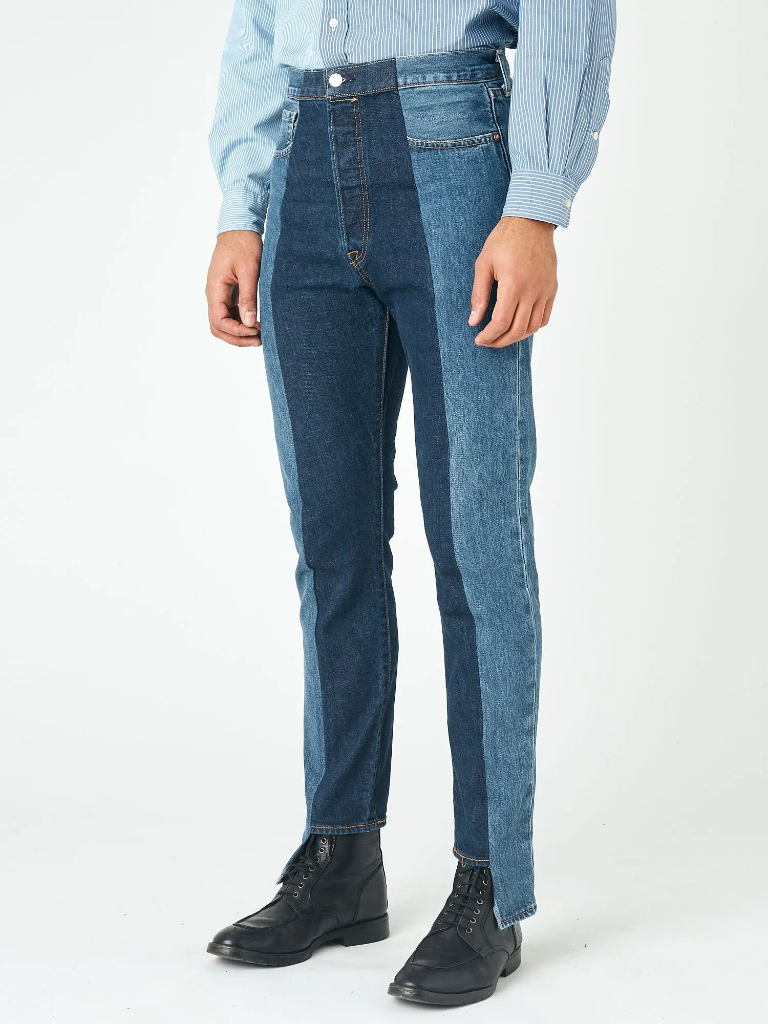 Men's Straight Leg Jean Mid/Dark Blue