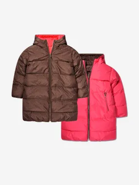 Michael Kors Girls Reversible Puffer Jacket in Pink