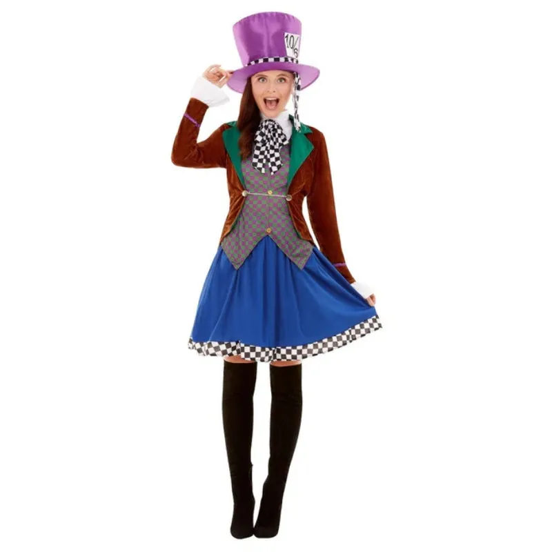 Miss Hatter Multi-Coloured Adult Costume