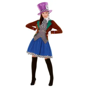 Miss Hatter Multi-Coloured Adult Costume