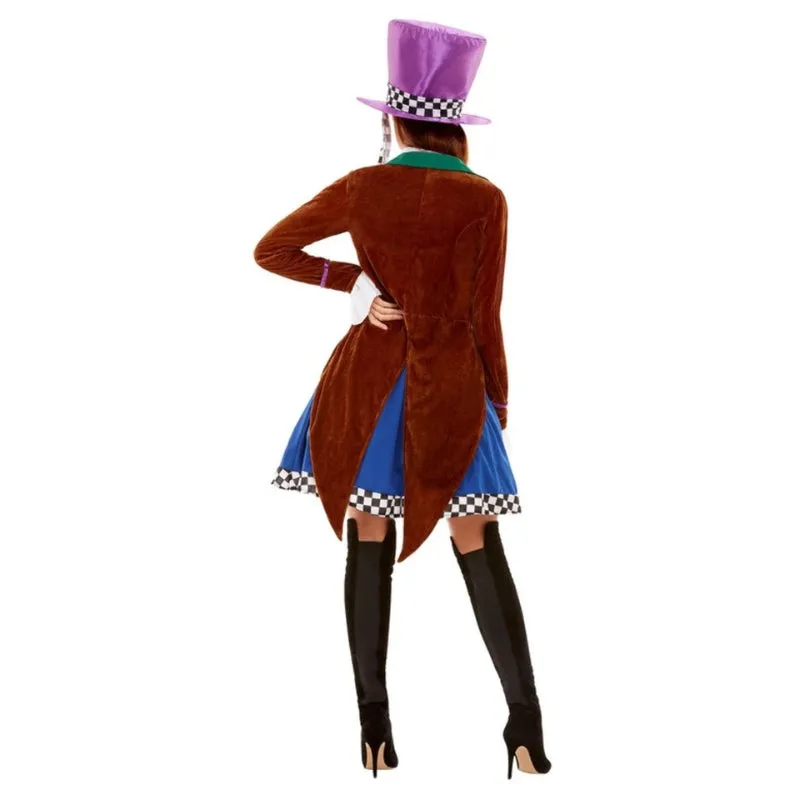 Miss Hatter Multi-Coloured Adult Costume