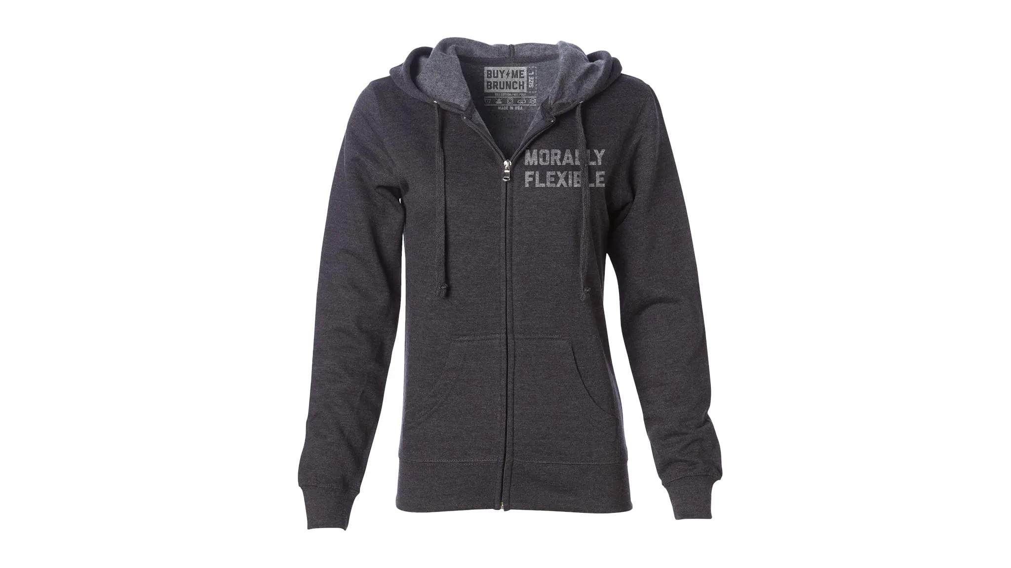 Morally Flexible Lightweight Zip-Up Hoodie