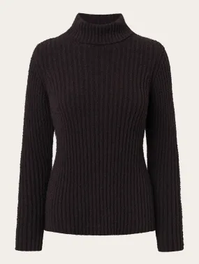 Mouline roll neck - Chocolate Plum