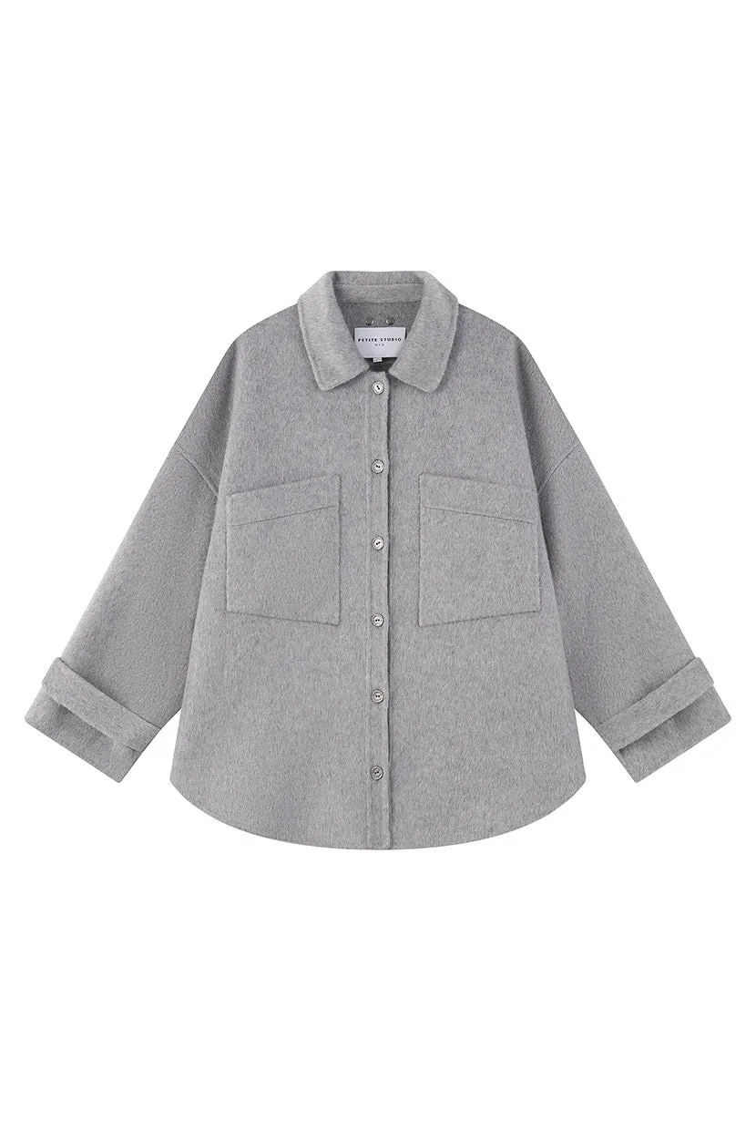 Newton Oversized Wool Jacket - Gray