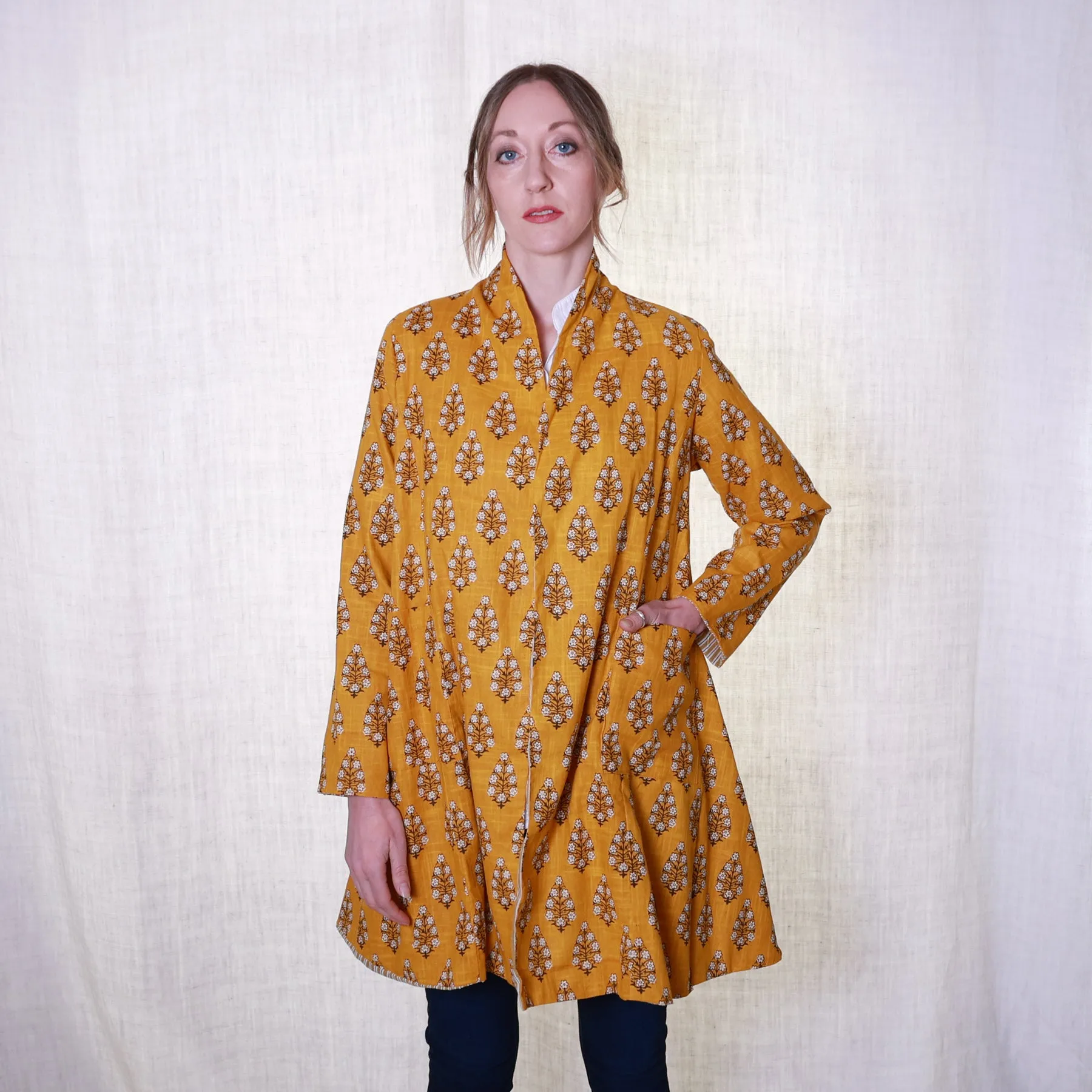 'Nika' Cotton Slub / Mustard