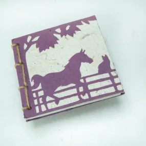 On The Farm - Horse & Cat - Purple - Twine Eco-friendly Journal